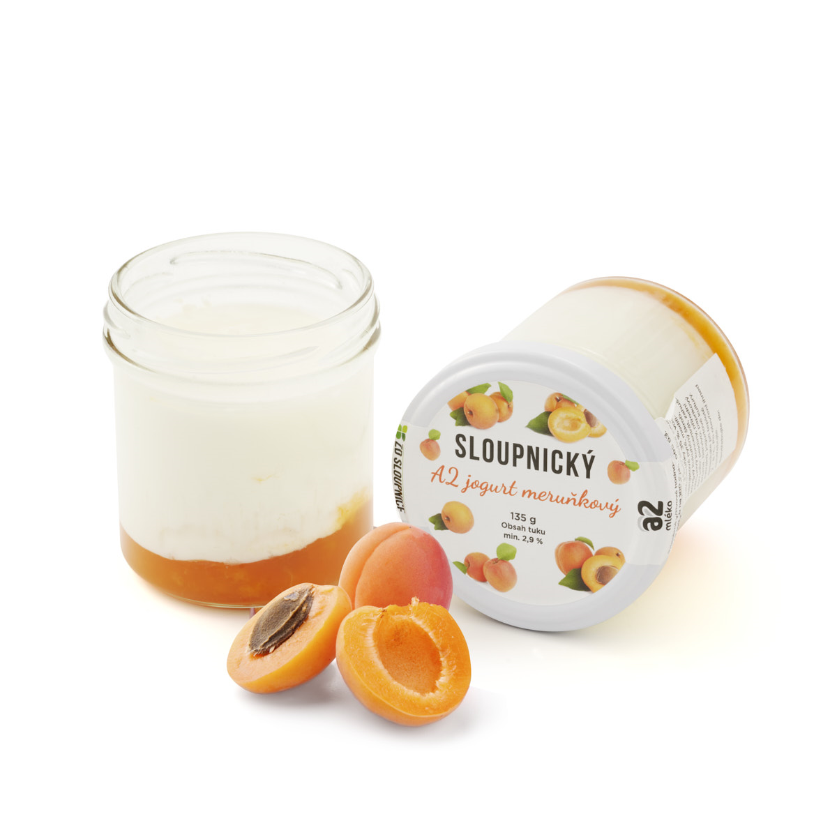 Sloupnický A2 jogurt meruňkový